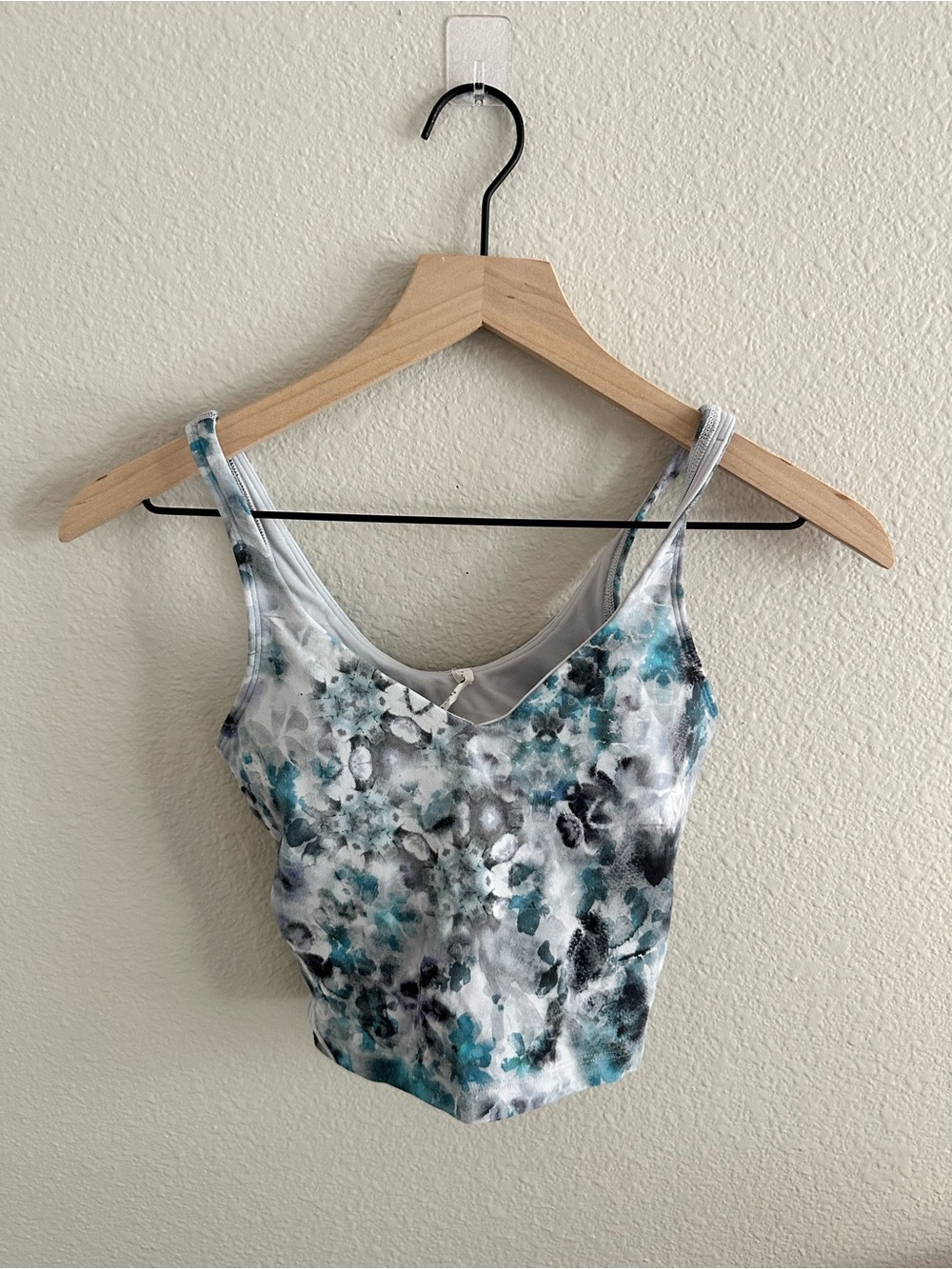 lululemon athletica Floral Tank Top in Teal & Gray